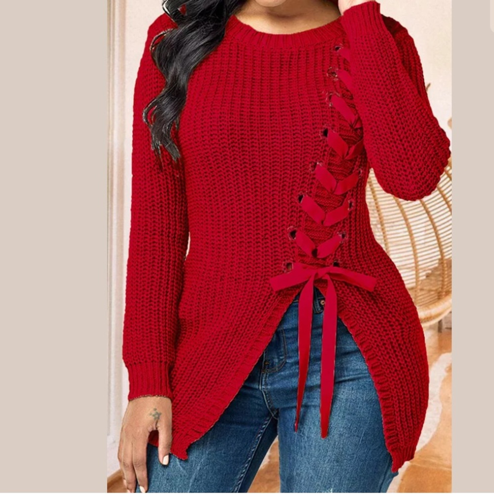 Brand New L/S  Knitted Design Sweater Junior Size XXXL - Picture 1 of 4